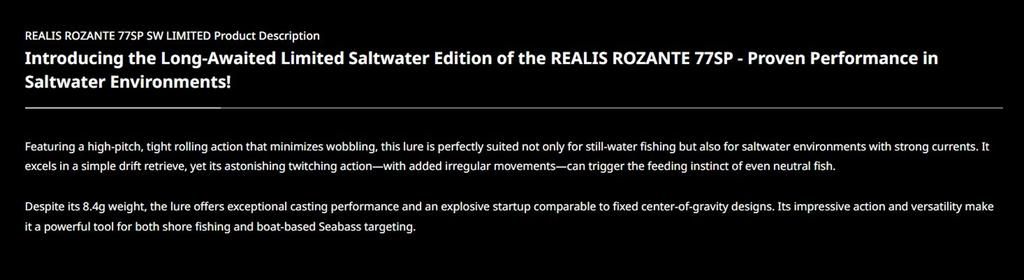 Duo Realis Rozante 77 SP SW Suspend Lure CPH3572 (5827)