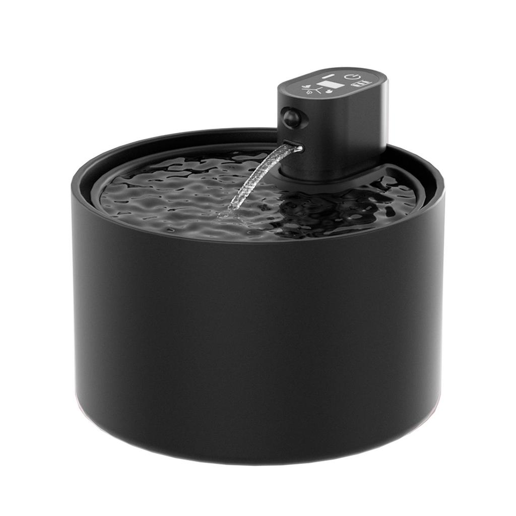 Ceramic Cat Water Fountain with Stainless Steel Circulation
