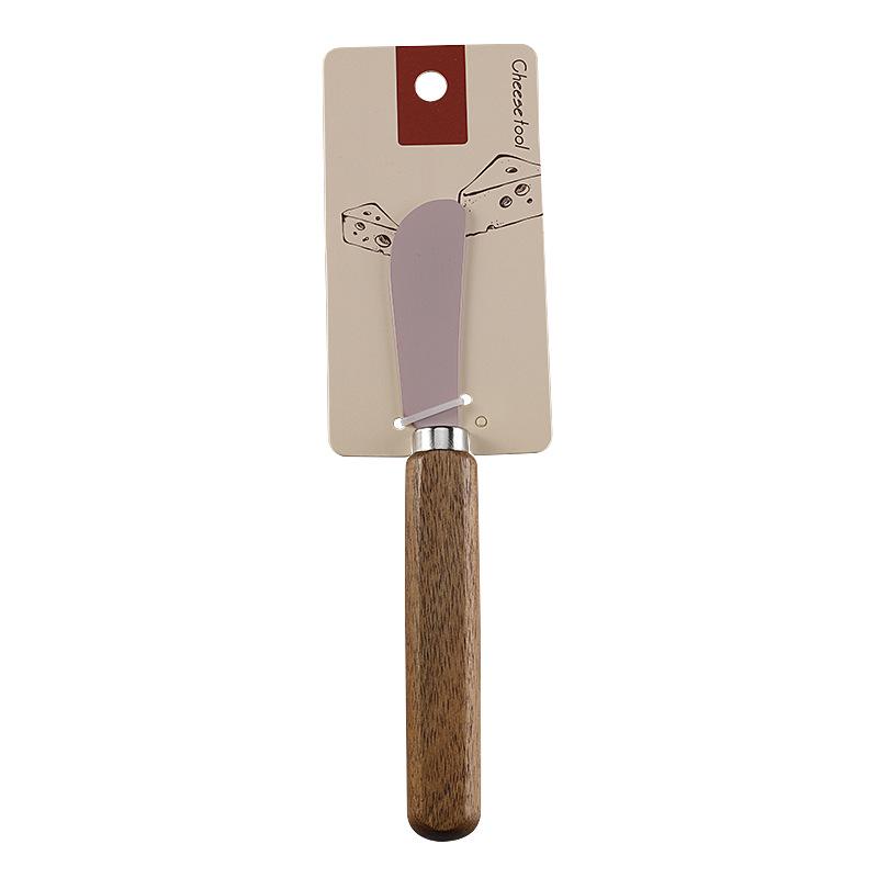 Käse- & Steakmesser-Set mit Griff aus Akazienholz und Antihaft-Edelstahlklinge