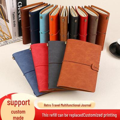 Retro A6 Journal mit Logo-Aufdruck & Gummiband - Kreatives Büro- & Reise-Notizbuch