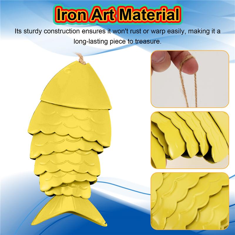 Fish Wind Chimes Fish Decoration Ocean Vintage Wind Chimes Decoration Outdoor Carp Eaves Decoration Garden Decoration