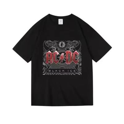 Nueva Camiseta de Algodón Estampada de Rock ACdc Cantante para Mujeres Hombres Alta Calidad Cuello Redondo Transpirable Manga Corta Y2K 2026 Top para Fans