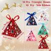 Triangle Shape Christmas Triangle Boxes Candy Box Decorative Box Xmas Candy Gift Box Gift Packaging Ornament Design