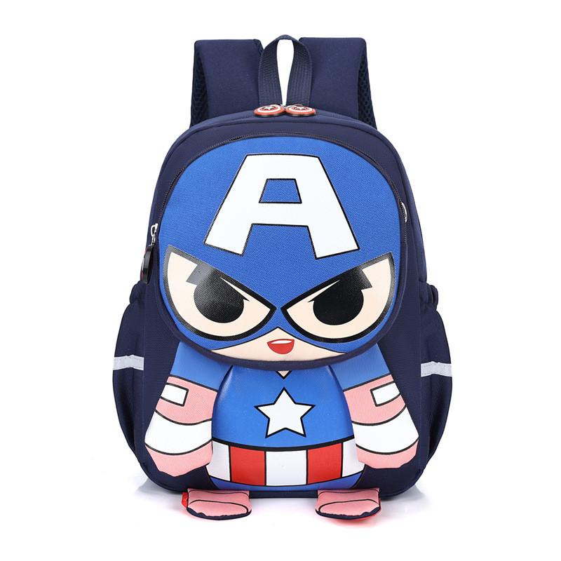 Spider Man Kids Backpack Cartoon Nylon Lightweight School Bag With Cushion Straps For Boys And Girls