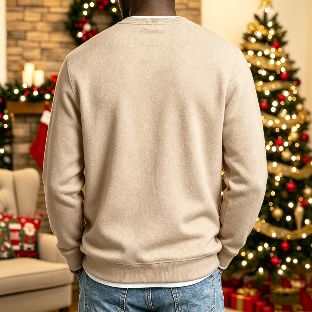 Men's Long Sleeve Neck Sweatshirt Pullover for Casual Wear