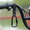 Motorcycle Electric Scooter Hook Front Hook Aluminum Alloy Handlebar Hook for Bicycle Handlebar Hook Clip No-Drill Hook Black