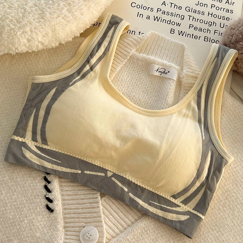 

Женский спортивный амортизирующий бюстгальтер-топ без косточек, цельный, дышащий L