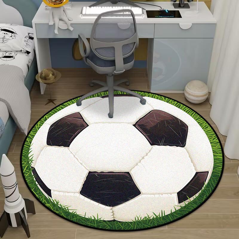 Moderní velký protiskluzový kulatý koberec se sférickým vzorem, měkký koberec do obývacího pokoje, nepouští vlákna, dekorace pokoje, podložka pod židli, pratelné v pračce