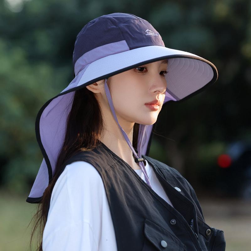 

Кепка для пешего туризма Alphabet, детская шляпа с защитой от ультрафиолета, защитная шаль для шеи, ветрозащитная шляпа-ведро для рыбалки One Size фиолетовый