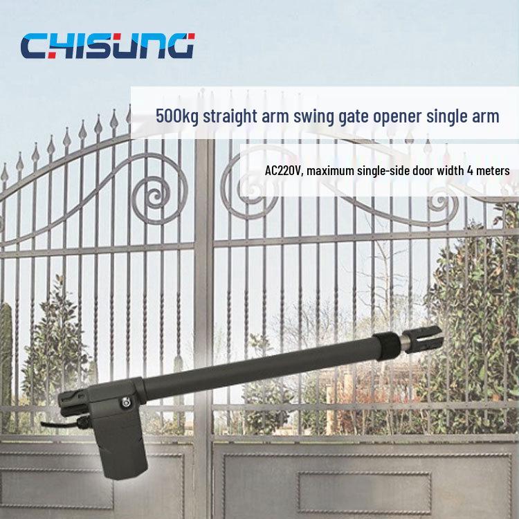 500KG Single Arm Smart Heavy Duty Gate Opener with Manual Clutch & Control Panel Integration.