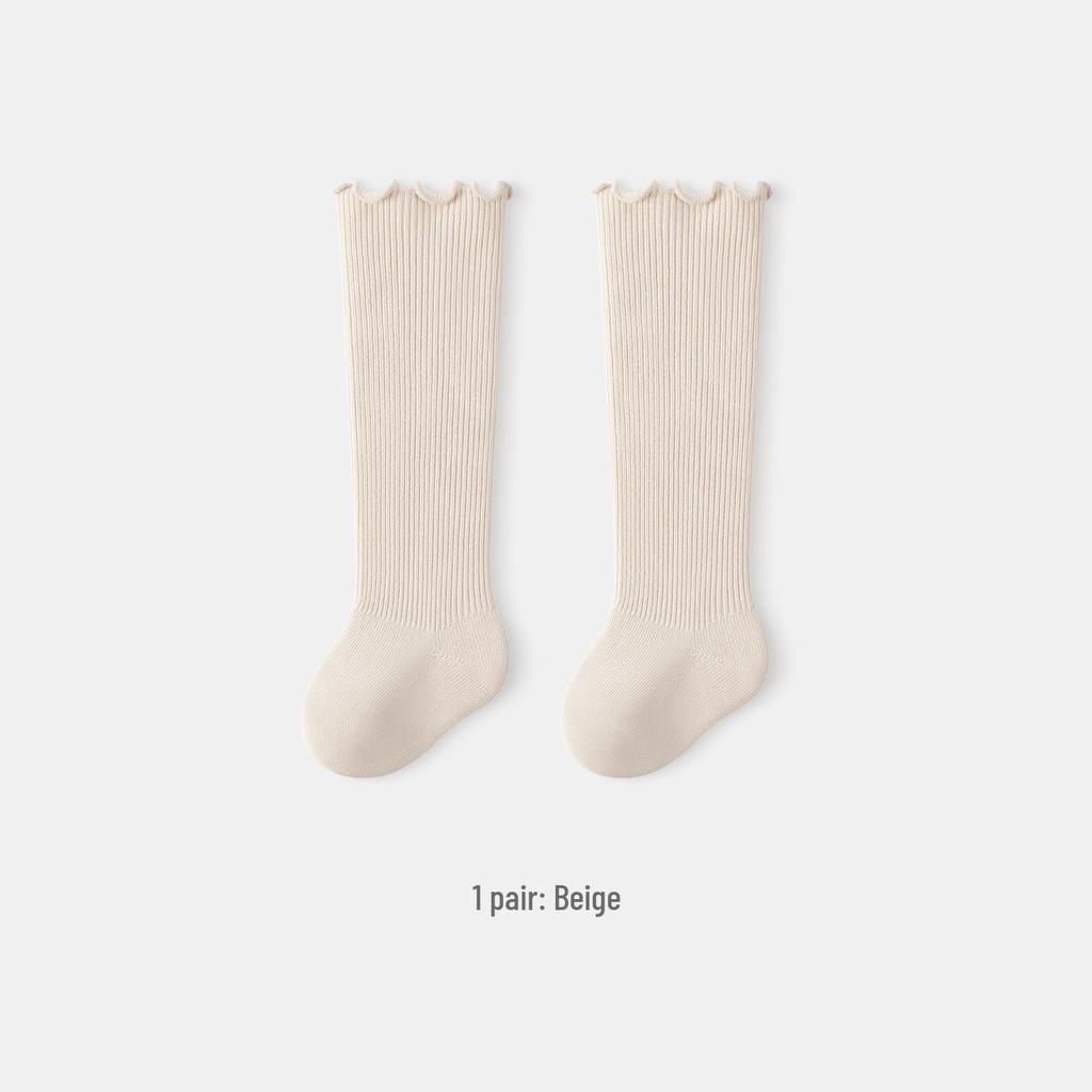 Babysocken im koreanischen Stil, doppelt gestrickt, über dem Knie, atmungsaktiv & nicht einschneidend mit hoher Elastizität