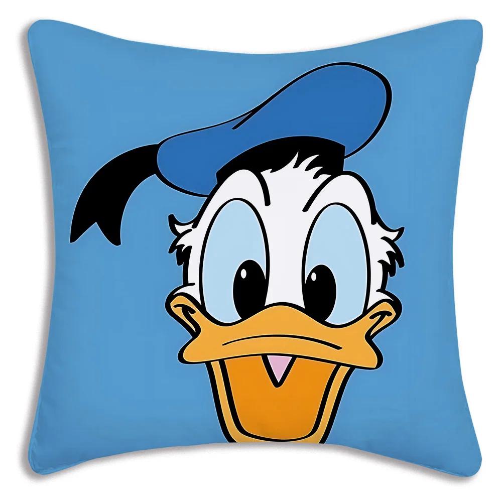 Hot Cartoon Anime Donalds Ducks Pillow Covers Cartoon Sofa Decorative Home Printing  Cute Cushion Cover