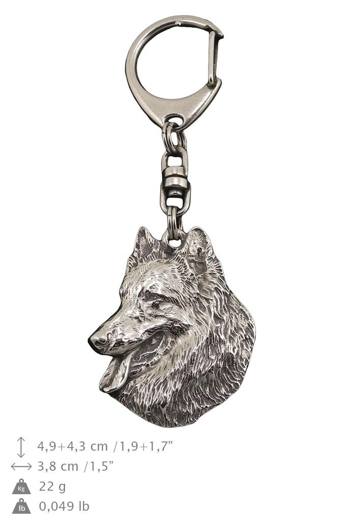 Belgischer Schäferhund, Belgischer Schäferhund - Versilberter Schlüsselanhänger mit Hund, Handtaschen-Deko, Rucksack-Anhänger der Marke Art-Dog