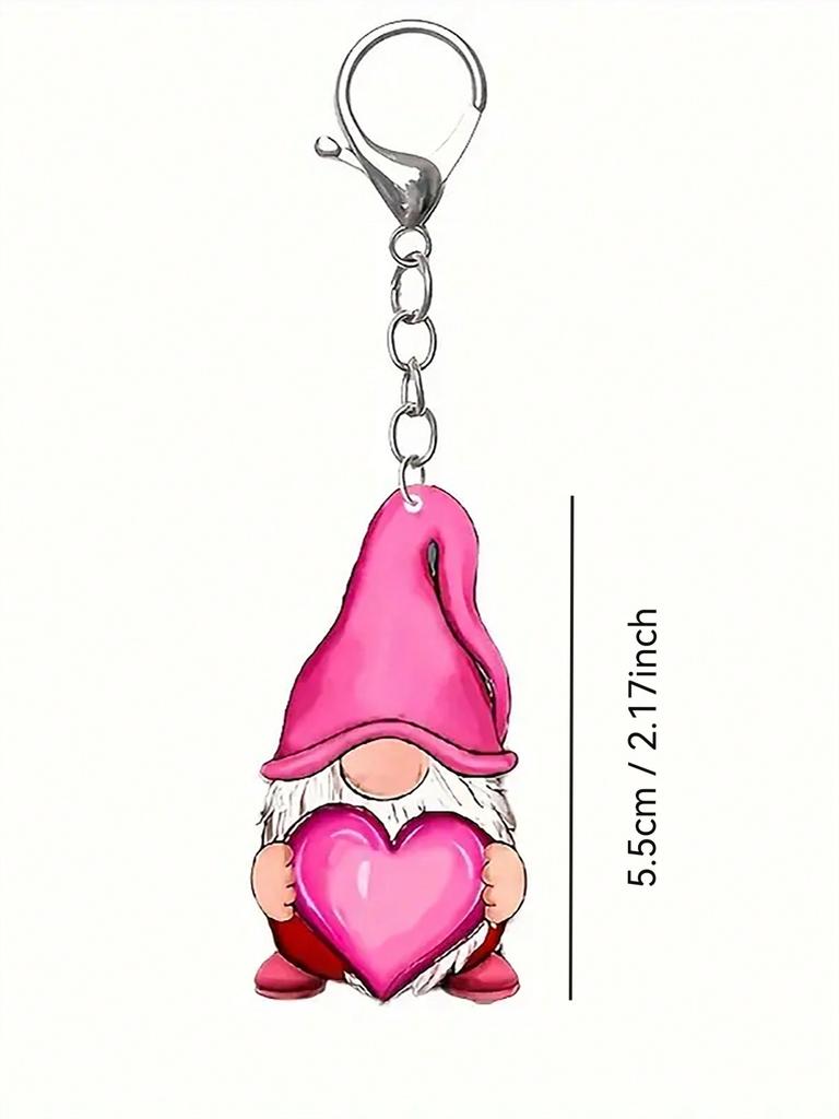 Sunflower and Grid Patterned Dwarf Themed Keychain Pendant Keychain Accessory Suitable for Wallets and Backpacks Easy To Install