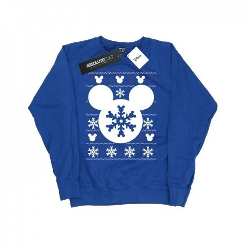 Disney Womens/Ladies Mickey Mouse Christmas Silhouette Sweatshirt