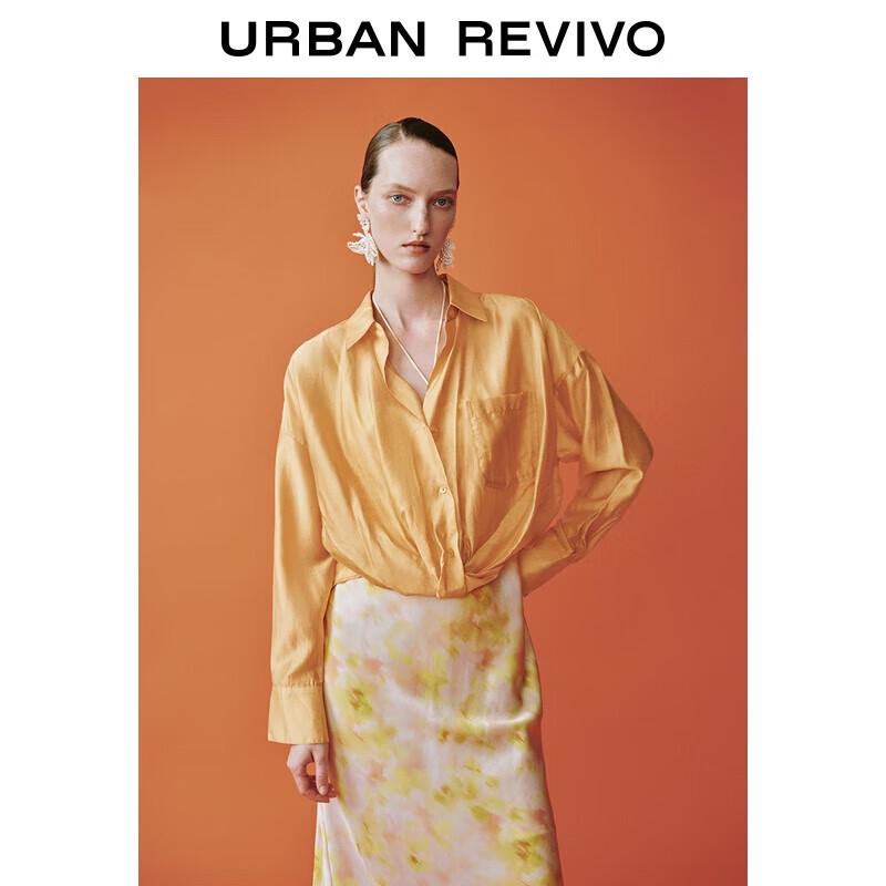 Women s Pleated Long-Sleeve Blouse S