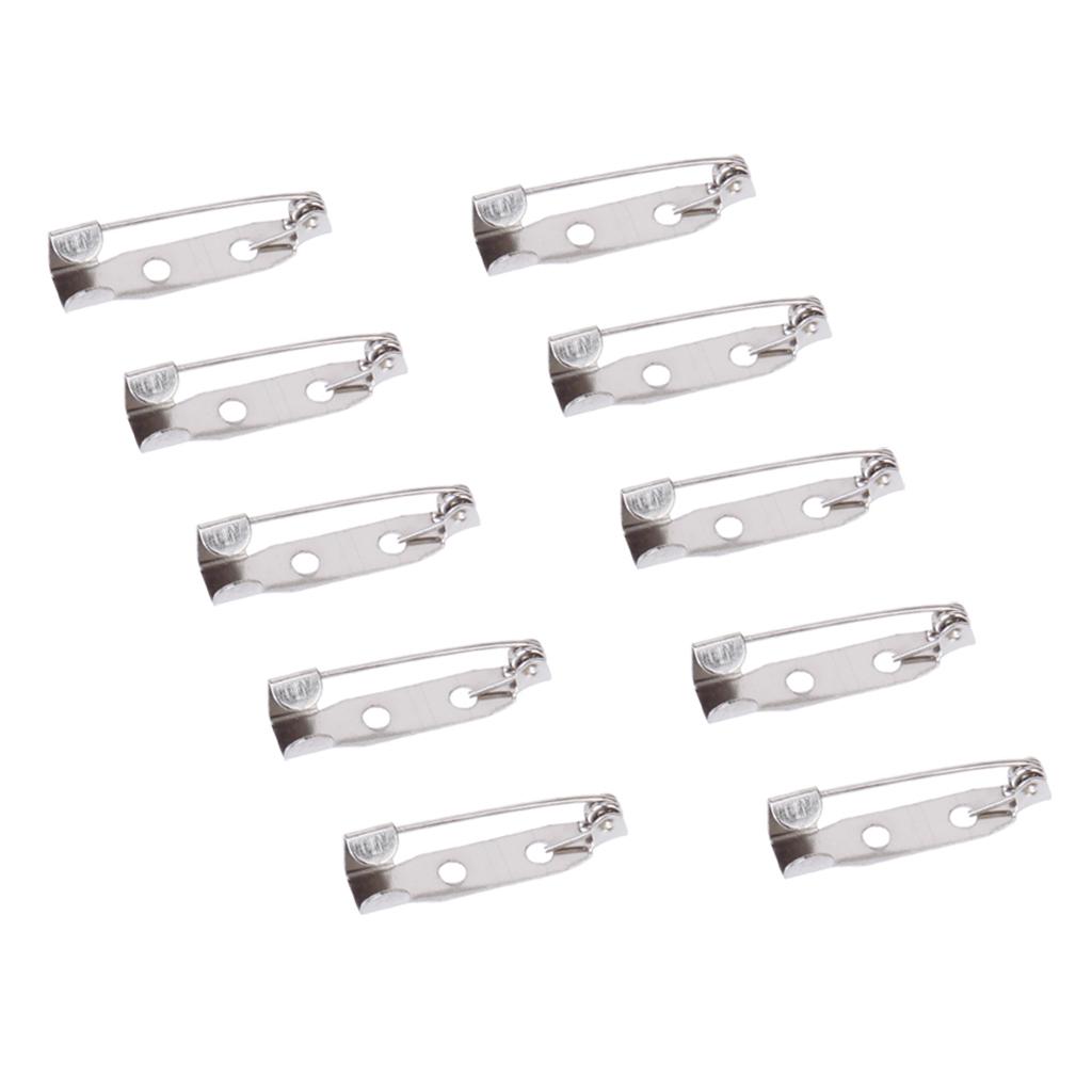 50 Pieces Pins Brooch Back Clasp Name Badge 20mm