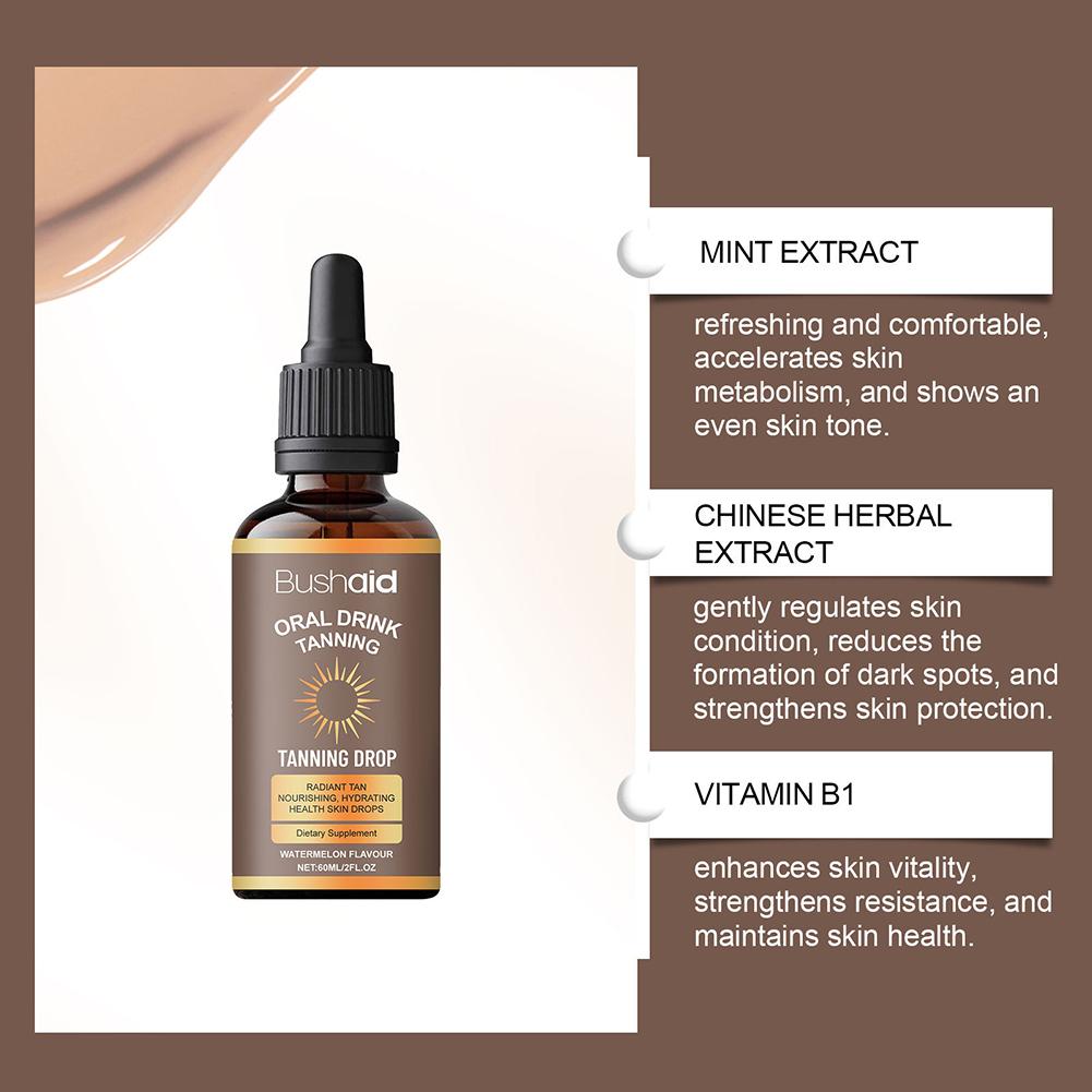 Sunless Tanning Drops To Drink Effortless Effective Dark-Tan Drops Body Treatment For Outdoor Sports