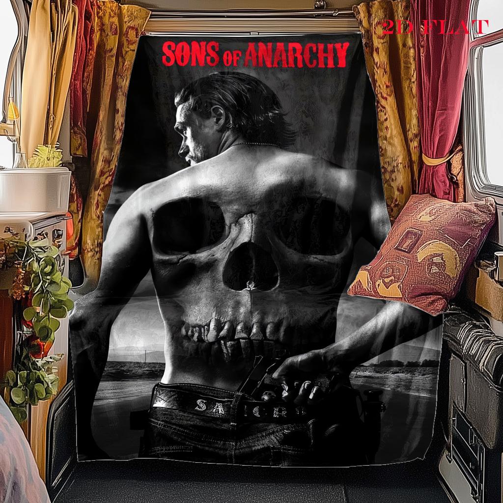 Sons Anarchy: Brotherhood Rebellion Blanket Home Decor Blanket Nap Blanket Office Rest Blanket Machine Washable