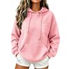 Women's Casual Loose Fit Color Long Sleeve Pullover Hoodie with Pockets