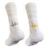 Professional Sports Socks for Running Basketball Football, Elite Crew Socks for Men, Thick Terry Cushion, Moisture Wicking & Anti-Slip, 3 Pairs Pack