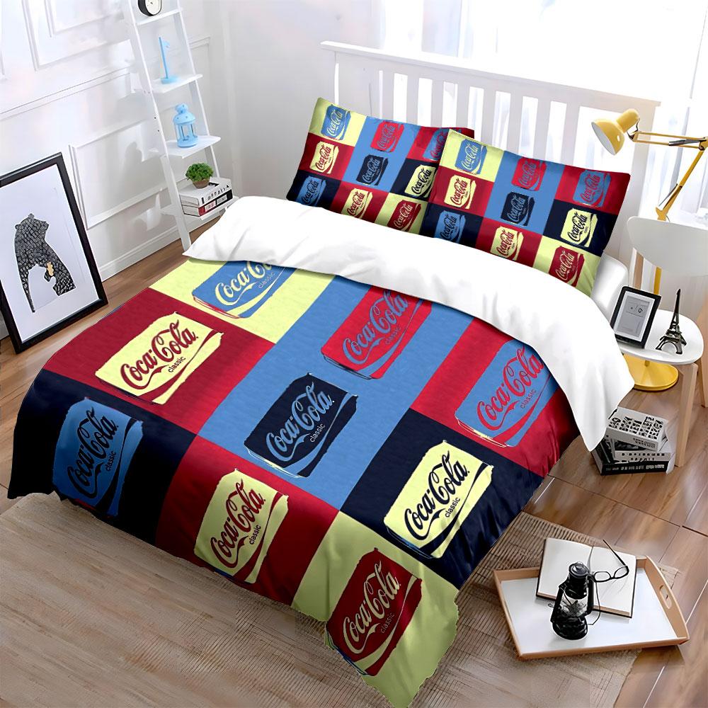 Pop Art Soda Can Design Bedding Duvet Cover Set Duvet Cover Pillowcases (1*Duvet Cover 2*Pillowcases, without duvet insert)