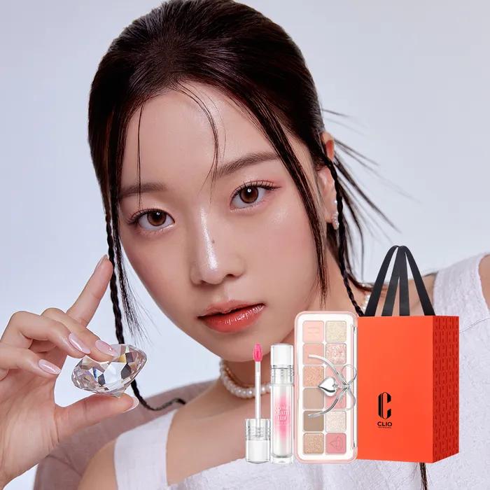 [Cat Life Reversal SET] Clio Pro Eye Palette Air + Crystal Glam Tint
