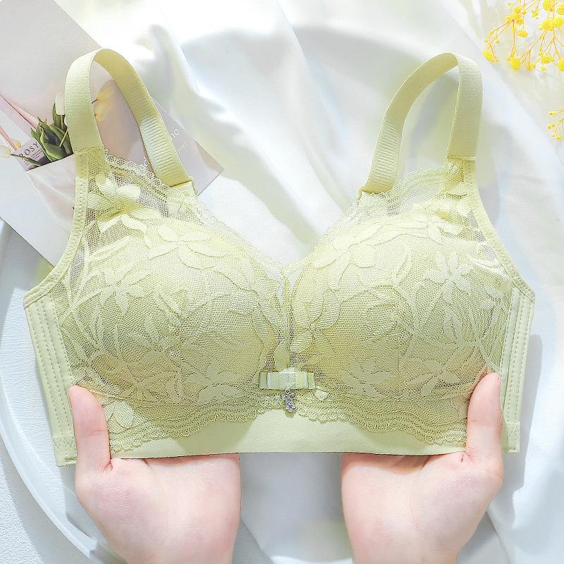 Bra Small Breasts Gather and Breathable Steel-rimless Underwear Women's Pull-up and Collection of Secondary Breasts Adjustable Thickened Underwear