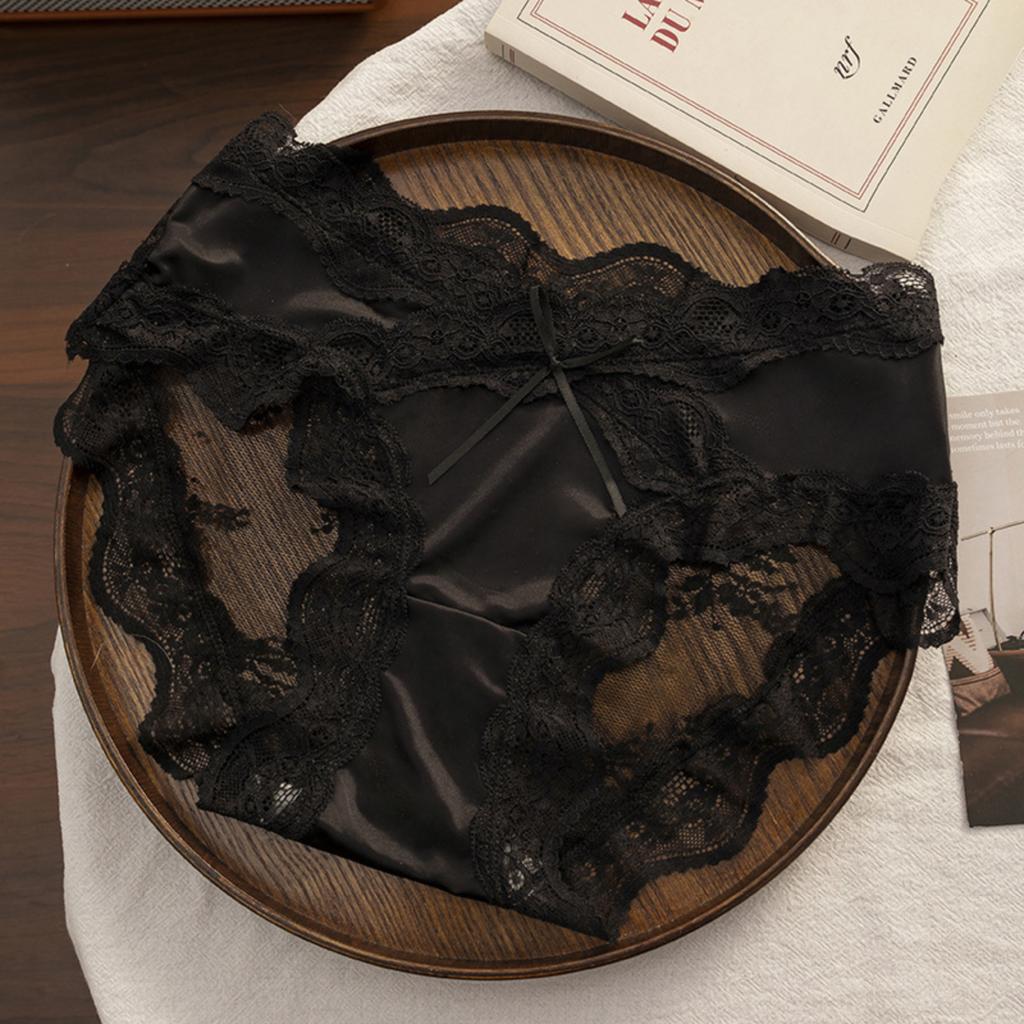 Men's Fashion Mesh Ice Silk Briefs Low- Erotic Breathable Sexy Korean Plus Size Briefs For MenFrench-Style Purely Lace Panties For Women C