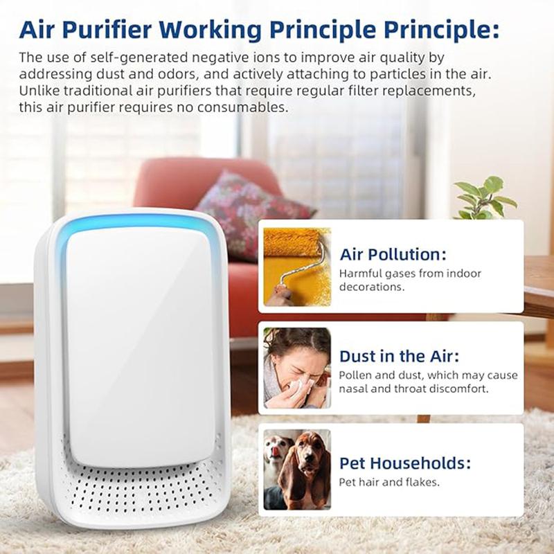 Air Purifier Mini Air Fresheners Deodorizer Negative Air Ionizer Portable Air Cleaner For Home,Office,Pets,Smokers,Toilet (