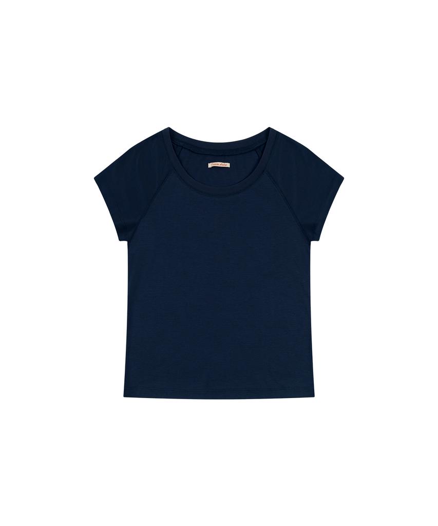 Banwonateullie A3594 Essential Scoop Neck T-Shirt_Navy