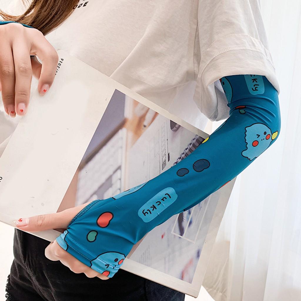 (O casă grozavă)1 pereche de mâneci de protecție solară cu imprimare. Manșete de protecție UV