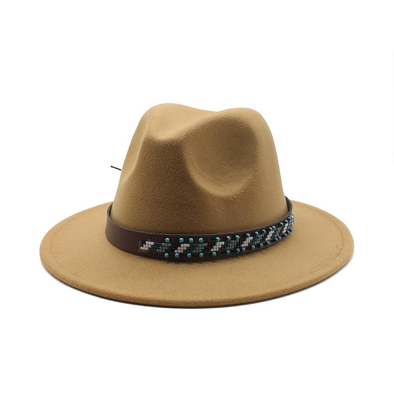 British Woolen Jazz Top Hat Men And Women Big Eaves Hat Big Eaves Felt Hat Trendy Hat