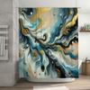 Abstract Art Shower Curtain Modern Colorful Print for Bathroom Decor