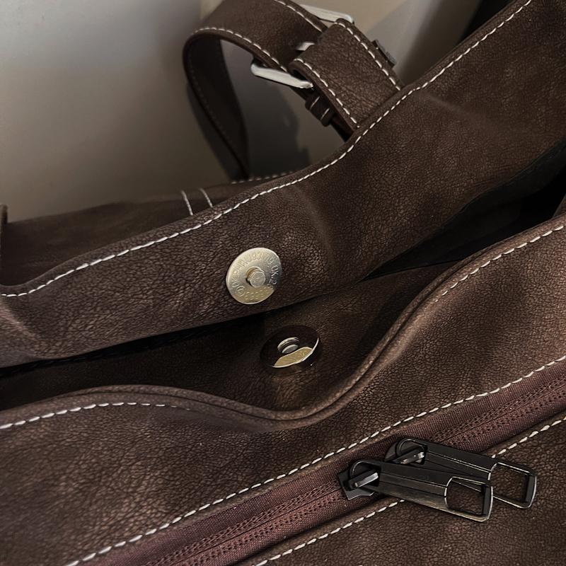 Vintage Suede Tote Bag for Women Large Capacity Casual Shoulder Bag Retro Cross Quilting Soft Hobo Handbag for Daily Commute Work Shopping Travel