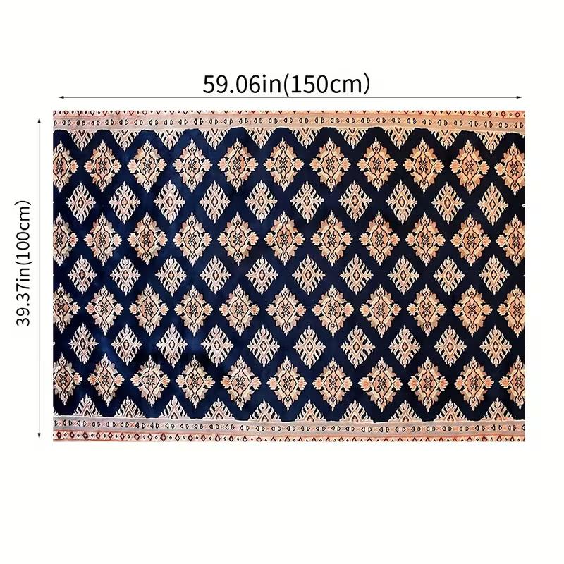 2D Traditional Oriental Geometric Tapestry Backdrop Photography Background Banner 47.2x31.5inch/120*80cm