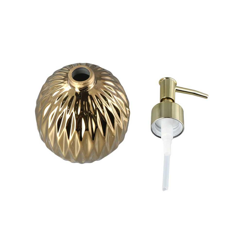 

Refillable Hotel Gilded Luxury Empty Soap Bottle Lotion Container Shampoo Dispenser with Pump