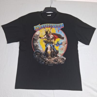 Molly Hatchet 80's Vintage Graphic T Shirt Double Sided Single Stitch Size XL Unisex T-Shirt