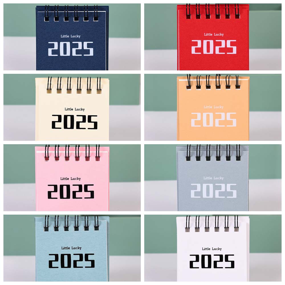Coil Standing Flip 2024 2025 Calendar Agenda Organizer Mini Desk Calendar  Stationery
