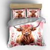 Floral Bull 3-Piece Set Decor Multiple Sizes Kid'S And Adults' Bedroom Exquisite 3Pc Bedding Set, Gift