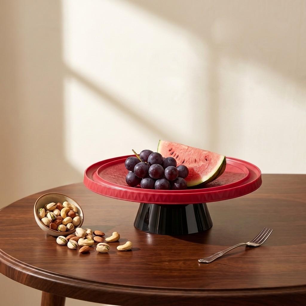 Plastic Fruit Bowl Detachable Cake Stand Drain Food Serving Plate Stackable Snack Dessert Tray Kitchen Tableware Party Wedding