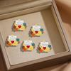 Floral Envelope Brooch Women's Four-season Universal Metal Enamel Pin Sweet Versatile Clothes Bag Scarf Accessories Brooch