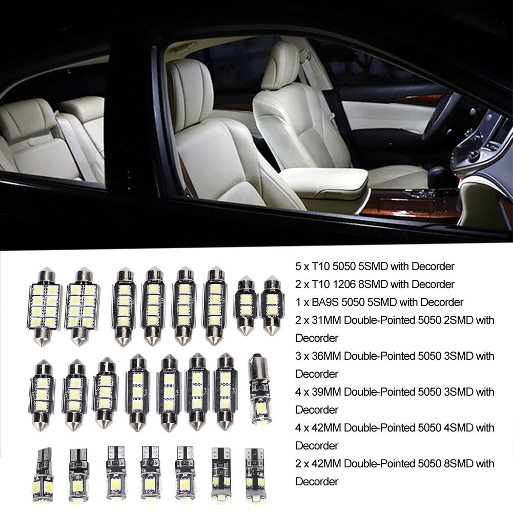 6500K 150LM 12V T10 SMD LED White Light Bulb for Car Reading Lamp (23pcs)