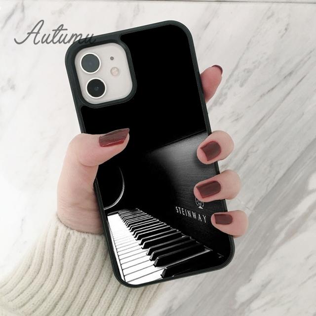 Etui na telefon z muzyką fortepianową i gitarową dla iPhone 11 12 13 14 Pro Max mini X XR XS SE 2020 6S 7 8 Plus Samsung Galaxy S21 S22 Pokrowiec skorupa