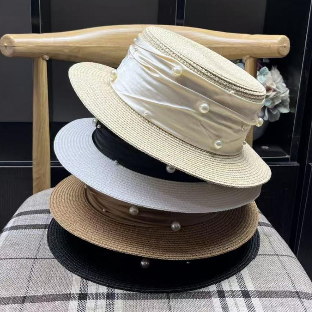 Summer Shade Outdoor Sun Hat Fashion Versatile Straw Hat Women's French Hat Temperament Sunscreen Hat