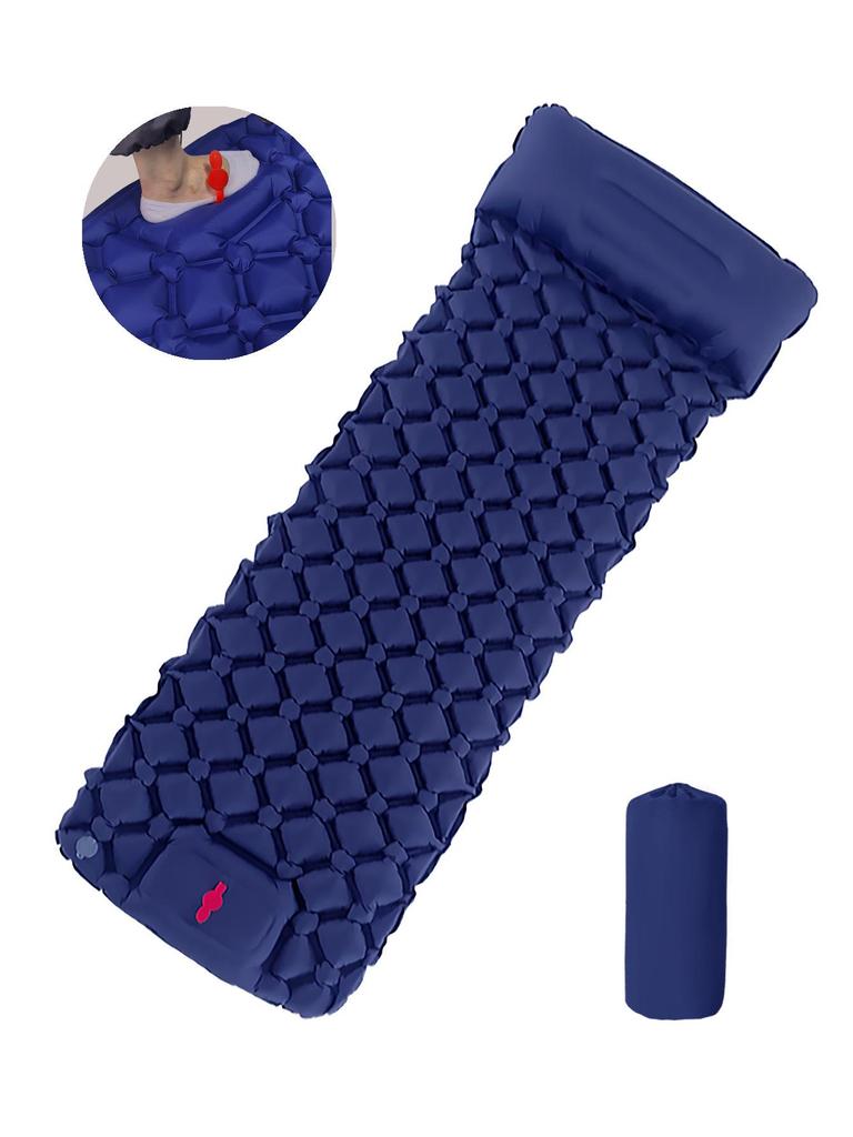 Ultralight Portable TPU Inflatable Camping Pad - Moisture-Proof, Single/Double, Foot-Press Design