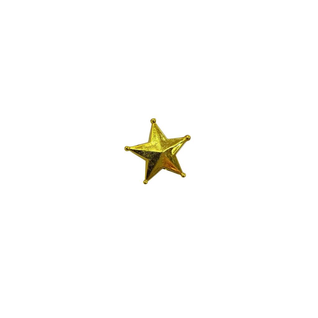 Mini 2cm Five-Pointed Star Christmas Tree Topper & Cake Insert with Ornaments