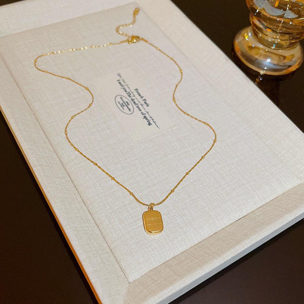Elegant Titanium Steel Necklace: Chic, Durable, Non-Fading Design for Women