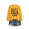 Womens Oversized Cotton Hoodie Sweatshirt Fall Print Graphic Loose Fit Long Sleeve Crew Neck