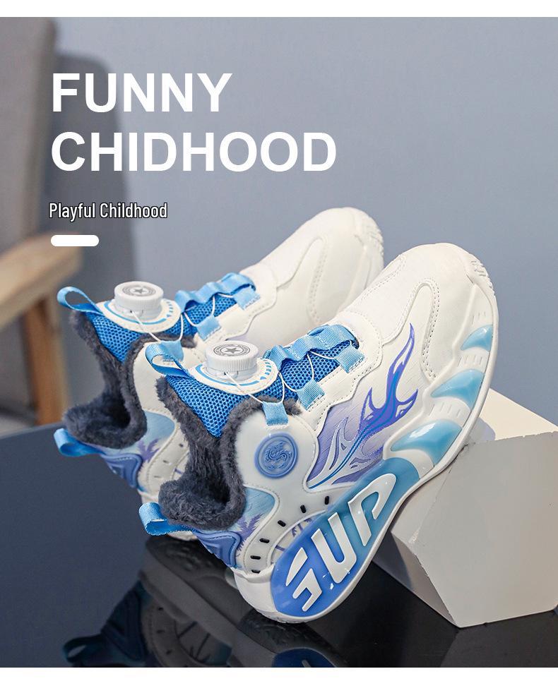 Girls' 2025 Winter Sports Shoes - Lightweight, Warm, Velvet-Lined, Durable Basketball Shoes for Running